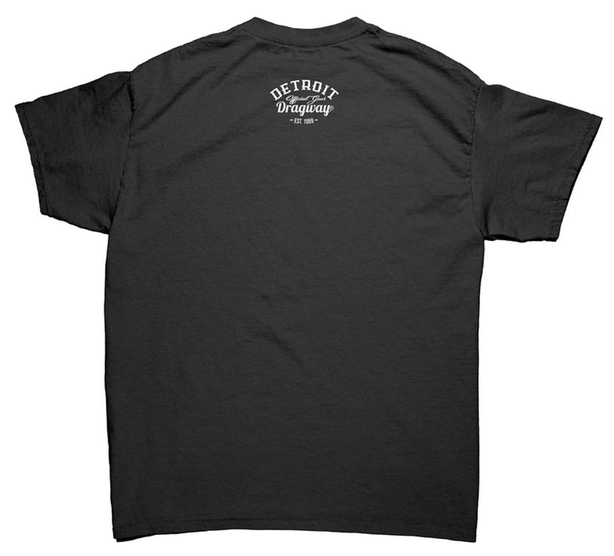 Detroit Dragway® Black Dirty D T-Shirt Image On Front